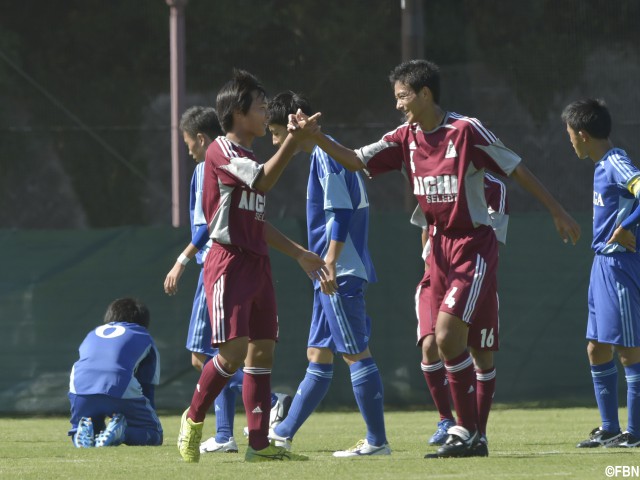 [国体少年男子]愛知県は中学3年杉田のゴールなどで滋賀県に快勝(8枚)