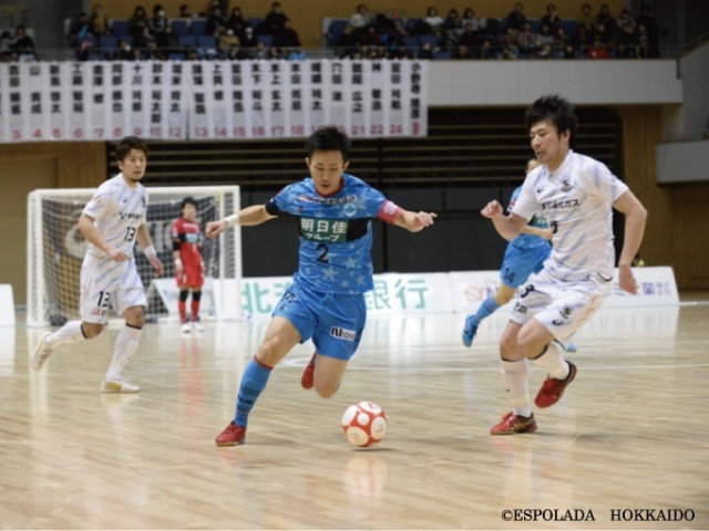 [Fリーグ]ラスト1分FP渡邉の2ゴールで名古屋が北海道と分ける