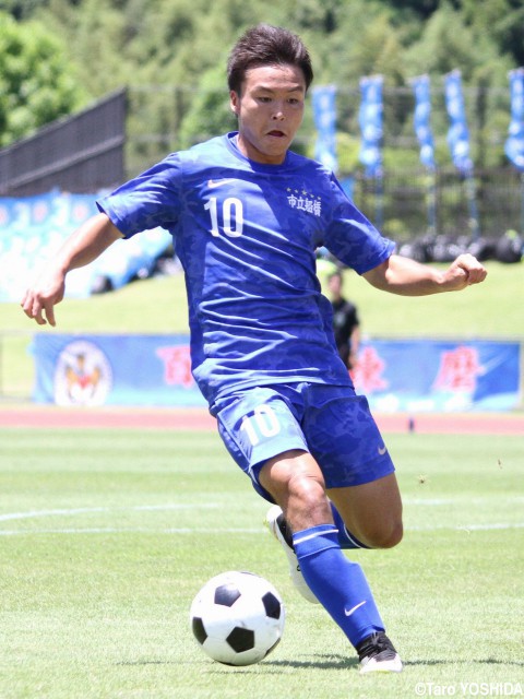 [総体]市立船橋の10番、U-18日本代表FW永藤は1アシスト(4枚)