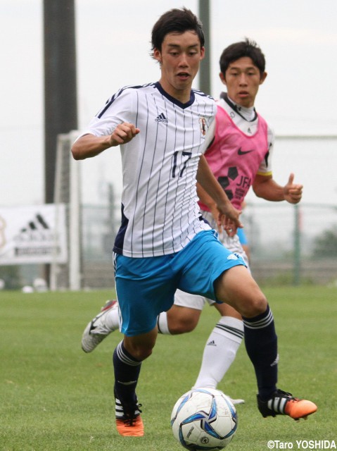 [練習試合]U-17代表MF安井は先発でも、交代出場でも常に「いいプレーを出すことを意識」してチャンス掴む