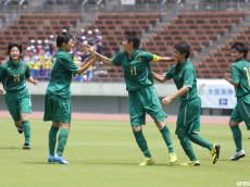 [総体]女子1回戦、近畿女王の大商学園が前橋育英に3発勝利(8枚)