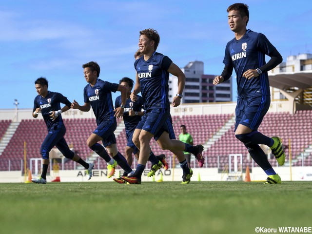 翌日の練習試合に向け、調整進めるリオ五輪代表(8枚)