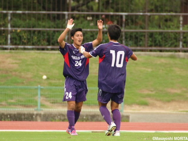 [関西]竹下2戦連続弾&塩谷が決勝点!関大が桃山学院大下し、今季最高4位浮上(20枚)