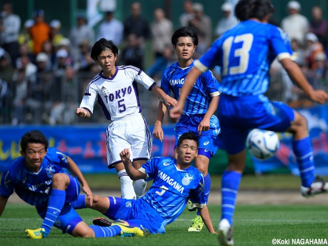 [国体少年男子]東京都MF杉山、テクニカルなプレー連発で観衆を魅了(4枚)