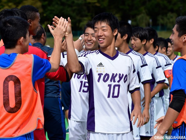 [国体少年男子]今大会チーム最多の3得点を記録した東京都FW宮本(4枚)