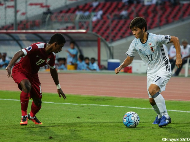 [AFC U-19選手権]大一番で初出場、関西のレジスタ・市丸瑞希が日本を決勝Tへ導く(4枚)