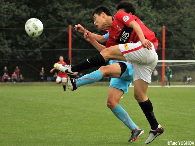 [Jユースカップ]浦和ユースCB橋岡、注目のU-19代表マッチアップでエース封じ