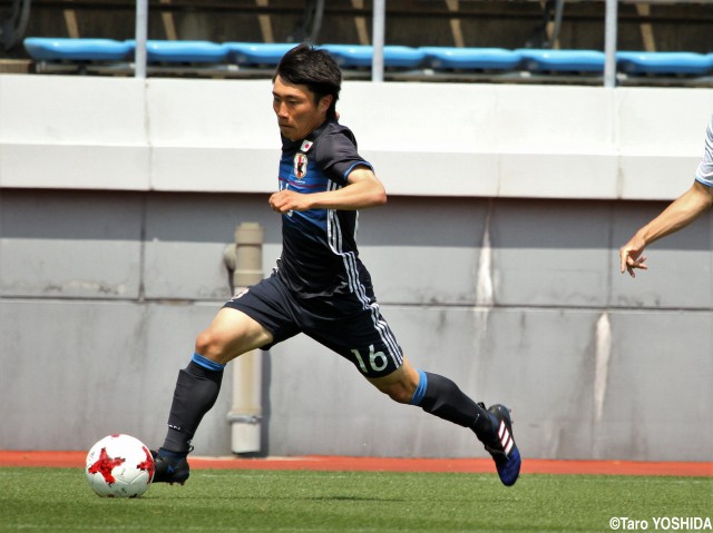 [練習試合]U-20日本代表候補は「高校選抜の10番」MF鳥海が先制ゴール(4枚)