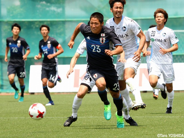 [練習試合]U-20日本代表候補は高校生ストライカーFW安藤瑞季がループシュートで決勝点!(4枚)