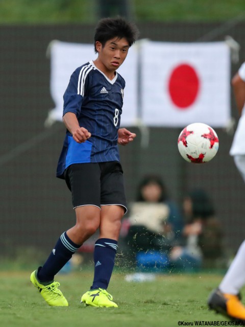 U-17ボランチの定位置奪取へ、MF奥野耕平「2番手というつもりはない」