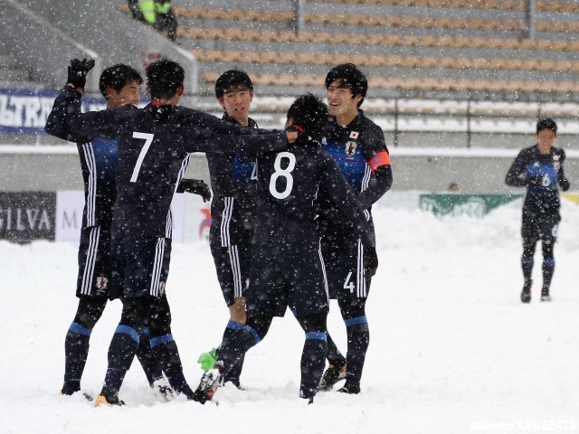 [AFC U-19選手権予選]モンゴルの地で演じた“雪合戦”。クレバー日本が7発圧勝!