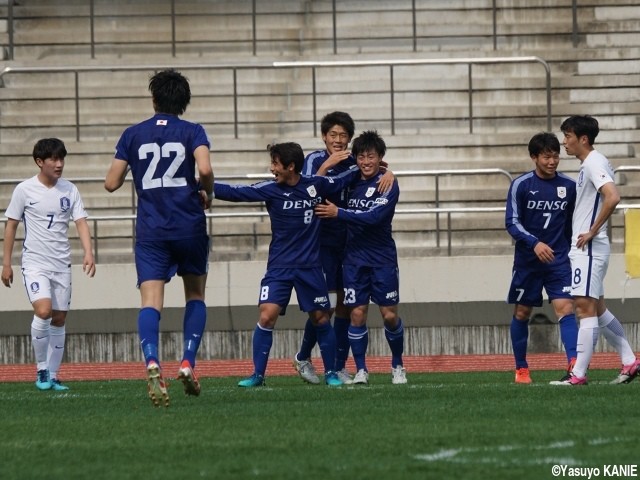 [デンソー日韓定期戦]全日本大学選抜、MVP大橋の1G1Aなどで韓国選抜に競り勝つ!!