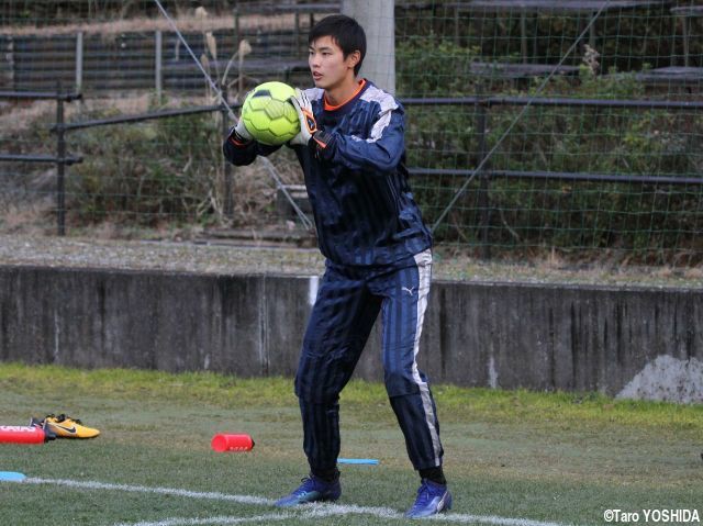 [日本高校選抜選考合宿]岡山学芸館GK八井田舜「期待も大きいし、その思いも背負って頑張りたい」