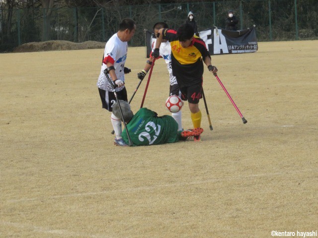 [アンプティ東日本リーグ]AFCバンブルビー千葉と合同チームはスコアもシュート数もともに譲らず、ドロー