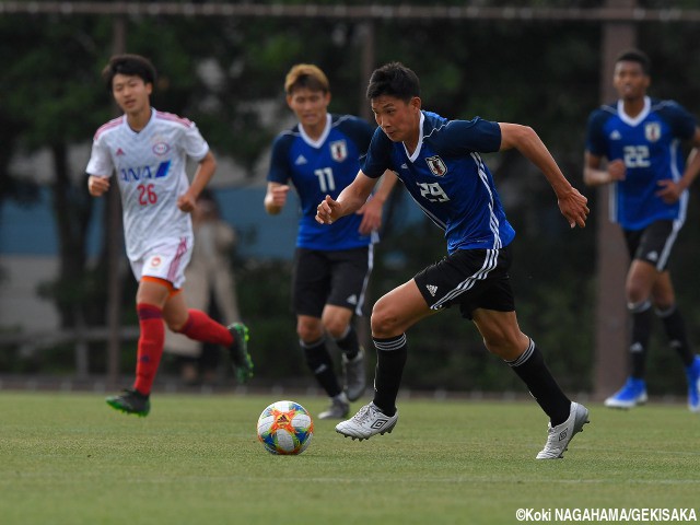 伊藤、中村、田川、宮代2発! 原も合流したU-20日本代表、練習試合で5発勝利