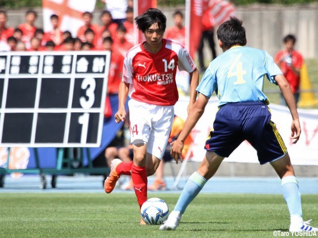 北越は2年生ドリブラー・安藤が仕掛けで魅せて決勝アシスト