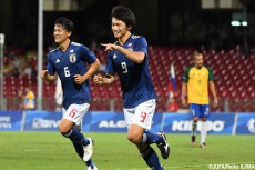 日本サッカー界の未来だ!FW上田綺世がブラジル相手にハットトリック(8枚)