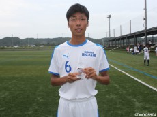 [関西U-16～Groeien～]G2リーグ優秀選手:草津東MF田中将大郎「前向きでもらった時の仕掛け、スルーパスをしっかりと見ておいて欲しい」