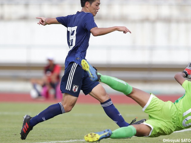 [AFC U-16選手権予選]G大阪JYのFWが鈴木大翔が躍動!U-15日本代表初戦で2発!(8枚)