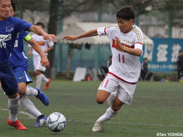 流経大柏はFW森山が2アシスト、U-17代表GK松原は完封勝利(8枚)