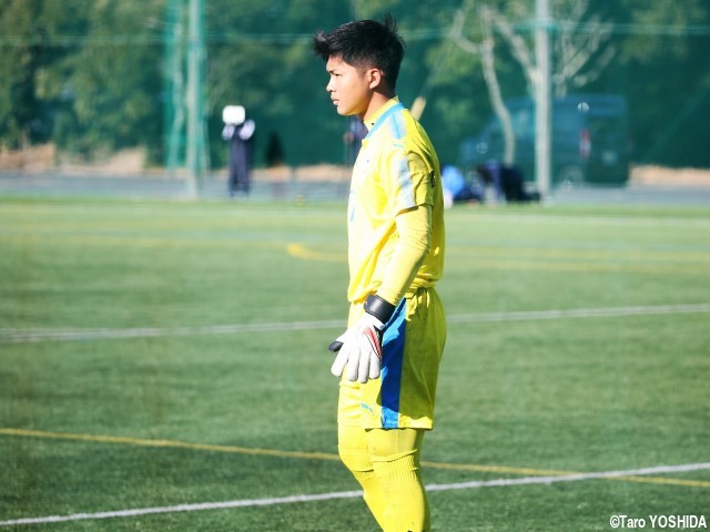 [横山杯]迫力とセーブ力兼備の三浦学苑GK鈴木蓮也。ラストプレーで失点、逆転負けした選手権の悔しさを「忘れてはいけない」