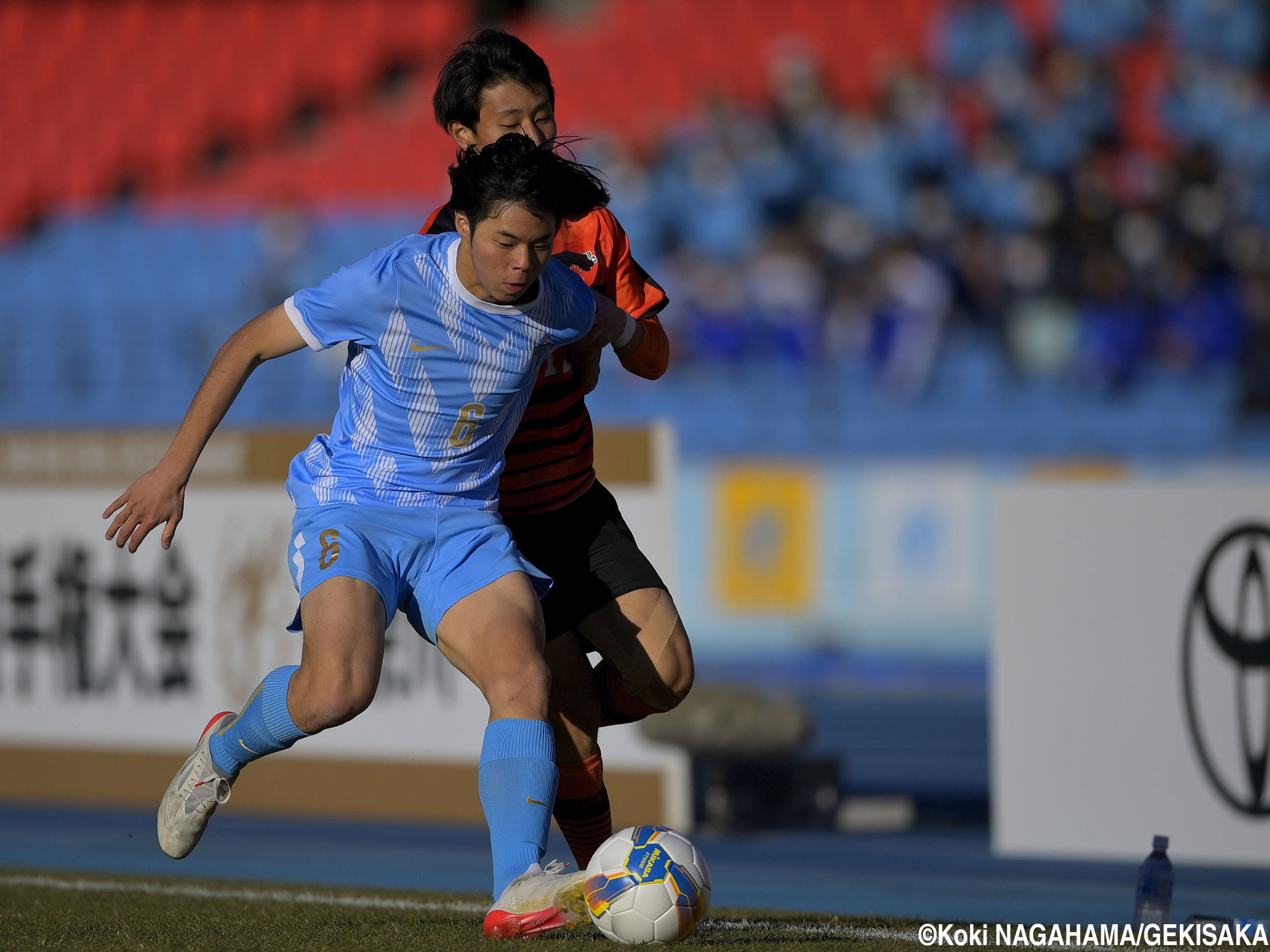 試合構築担った桐光学園の2ボランチ、MF豊田怜央&MF岩根裕哉(6枚)