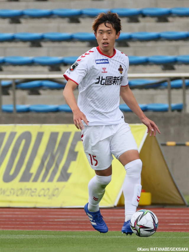 金沢レンタル中のDF渡邊泰基が新潟に復帰「このクラブで勝負する覚悟」