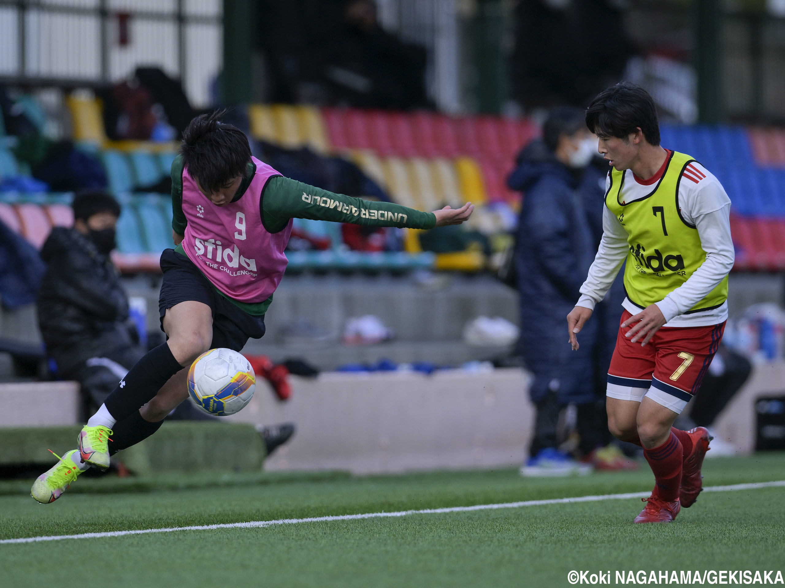 U-18日本高校選抜候補vsU-17日本高校選抜候補第2ラウンド、U-18選抜候補1本目(22枚)