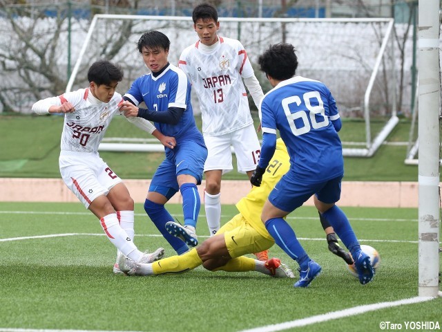 個性出し合い、対大学3試合で計10得点。U-17日本高校選抜は桐蔭横浜大に惜敗も、成長する4日間に