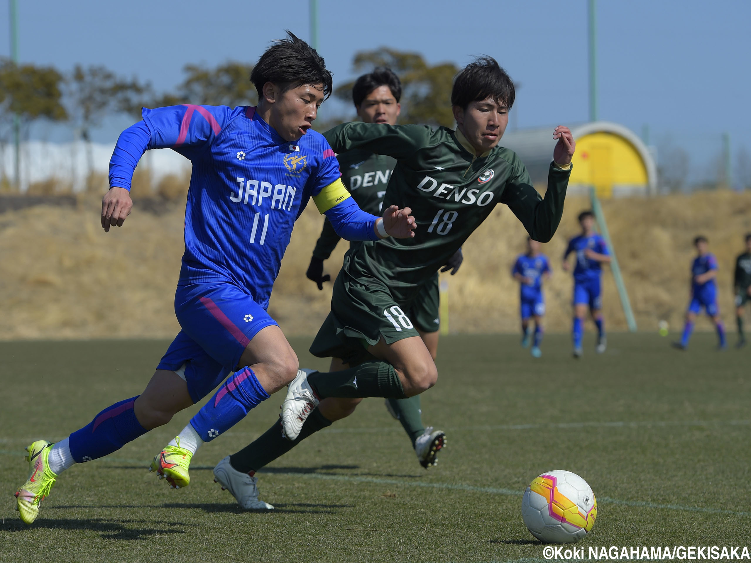 [デンチャレ]高校選抜は交代出場MF藤森がサイド攻撃を活性化(5枚)