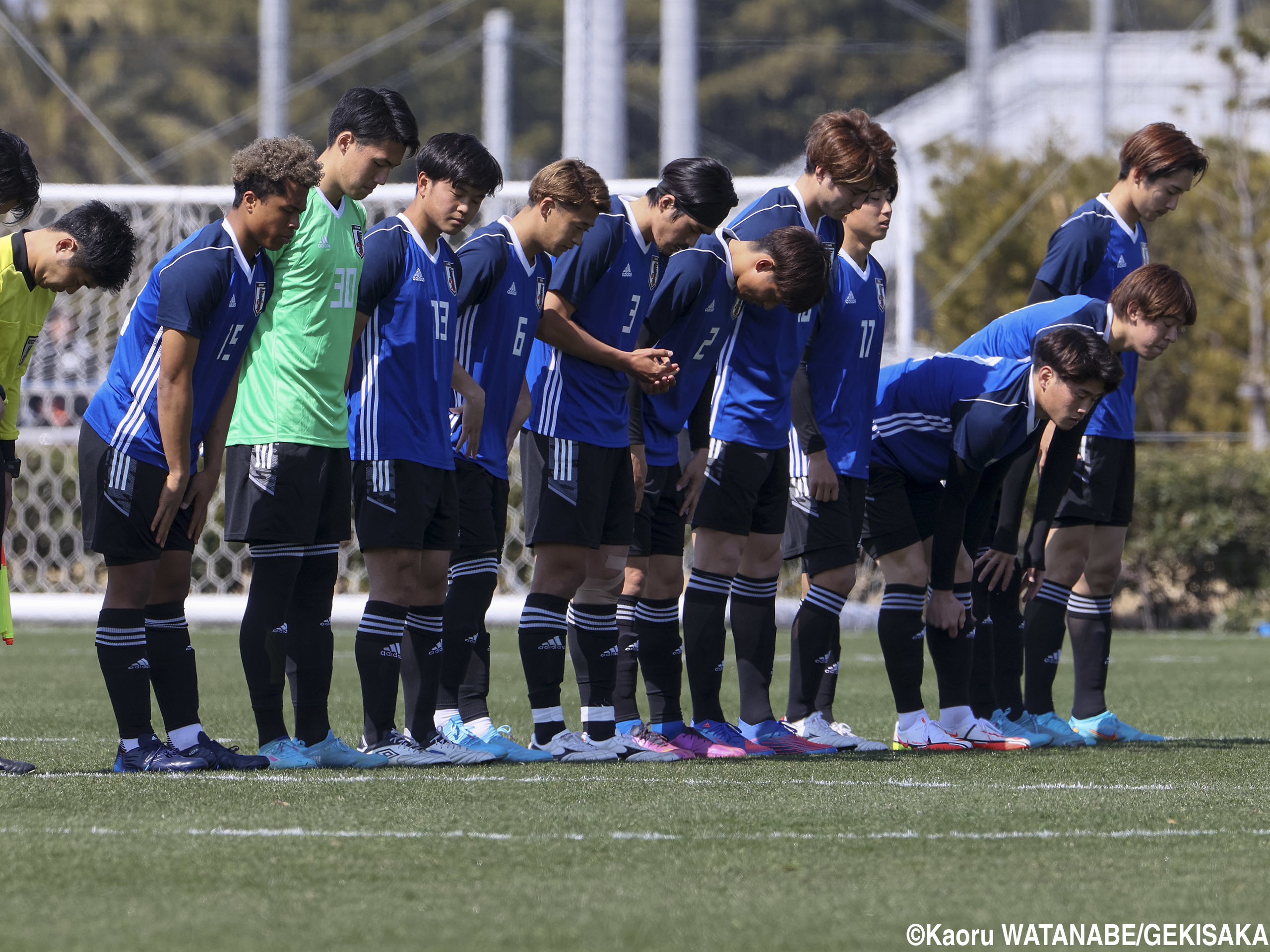 U-21日本代表候補が初の練習試合で横浜FMと対戦…前半出場のメンバーたち(23枚)