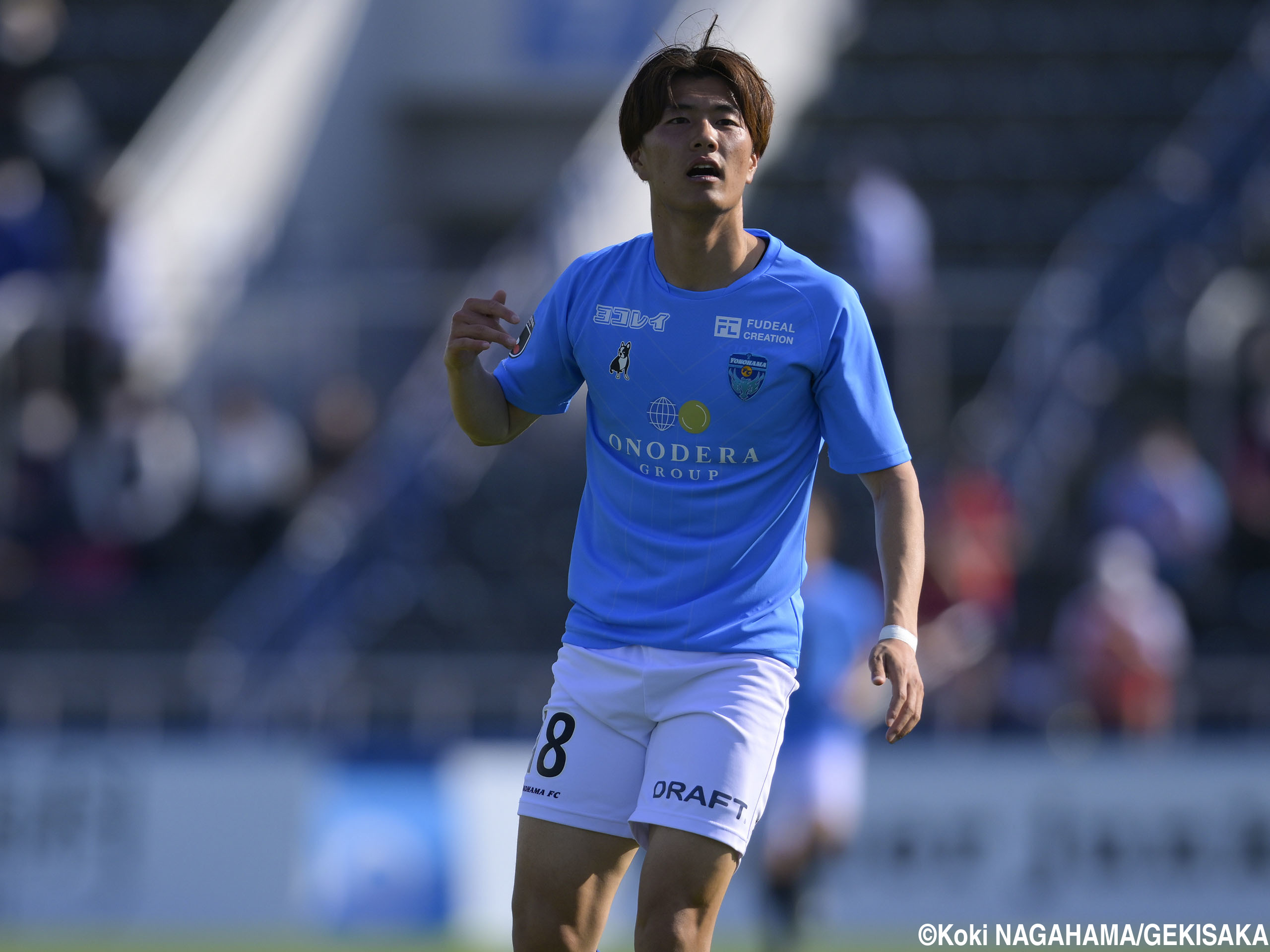 今季10ゴールで得点ランクトップの横浜FC小川航基は途中出場も不発に(6枚)