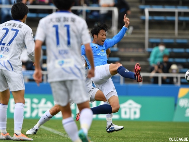 横浜FCに3戦ぶりの得点をもたらしたのは伊藤翔! シュート体勢崩すも「腸腰筋を働かせました」
