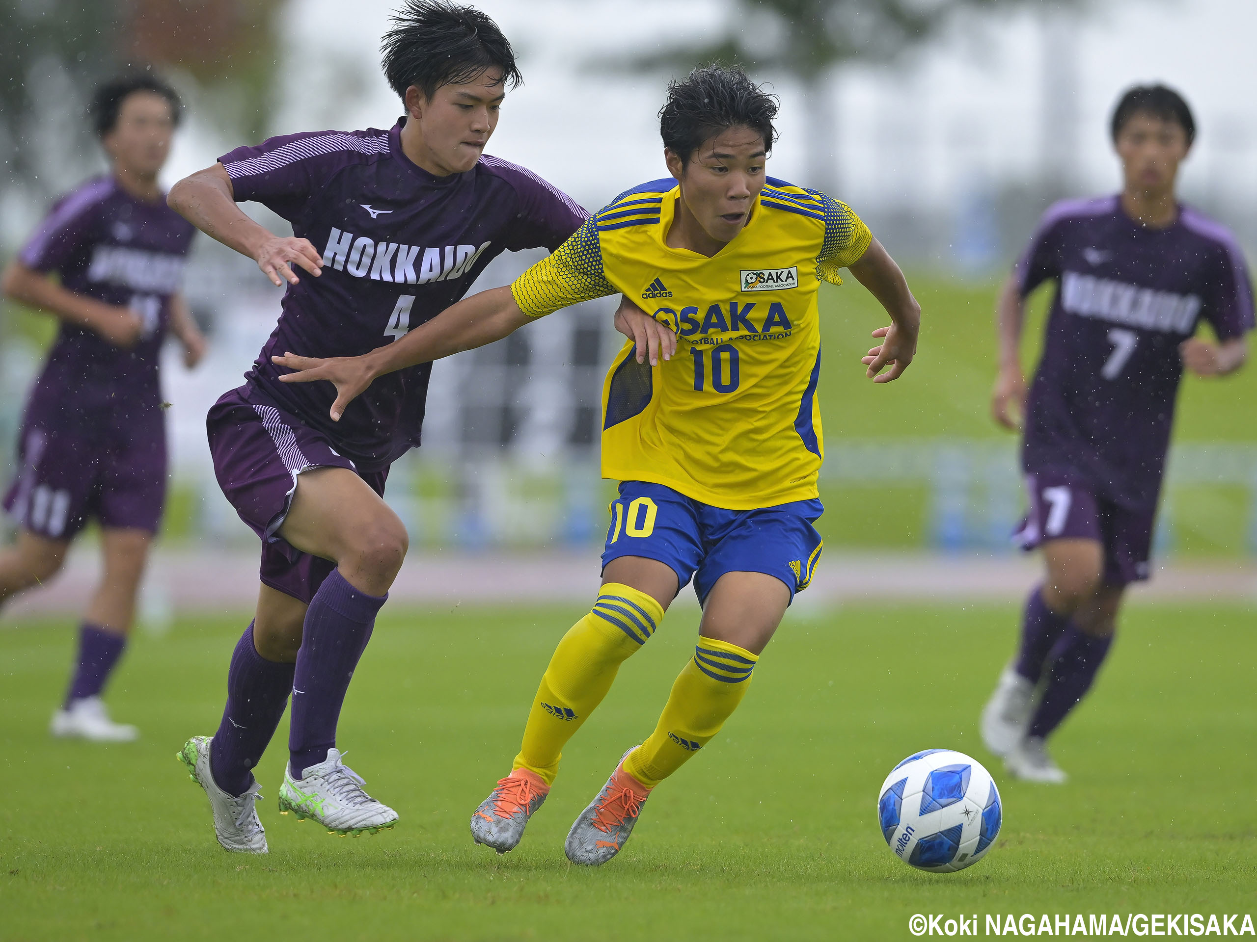 [国体少年男子]大阪府MF藤井龍也は4戦連続ゴールならずも…同点ゴールの起点に(4枚)