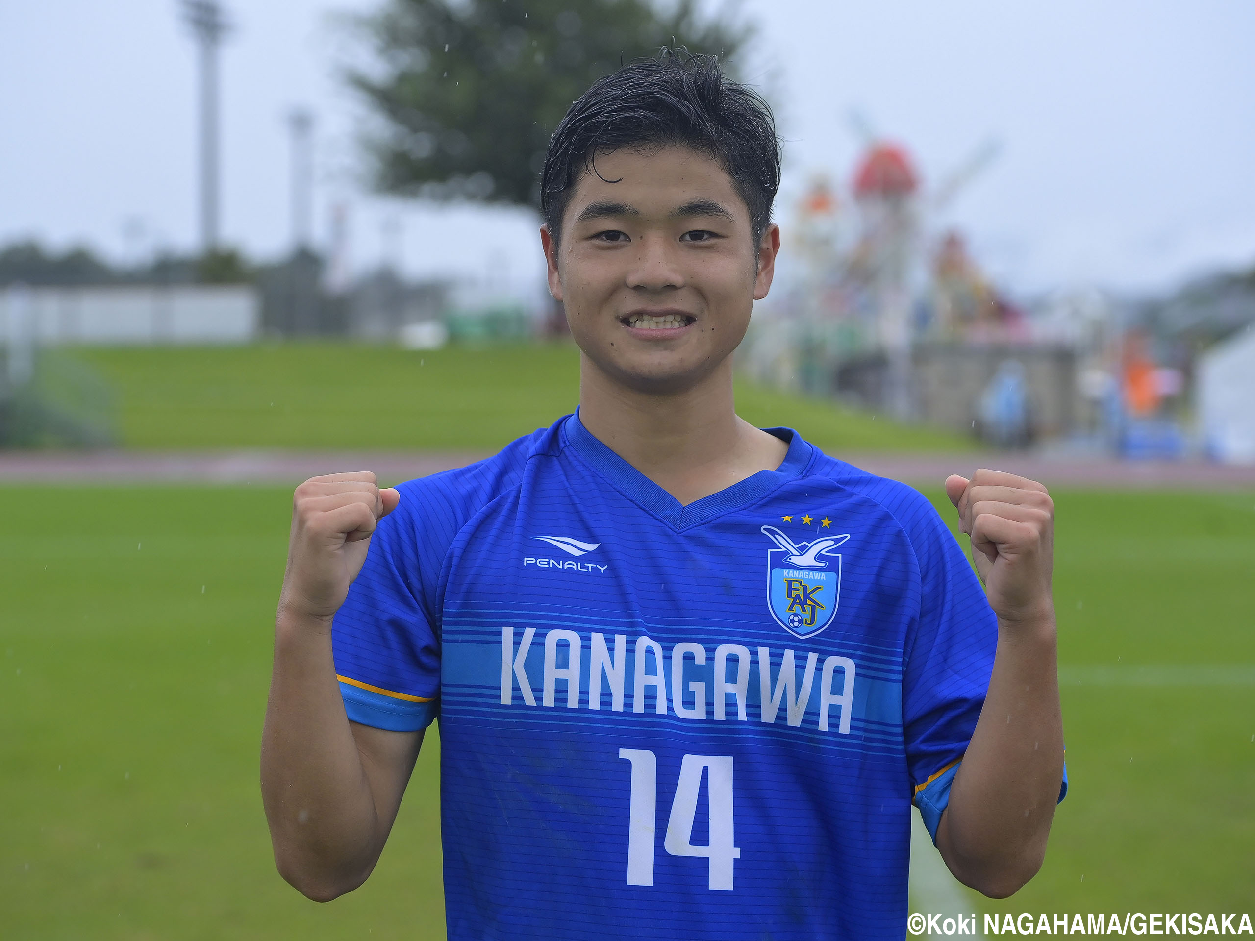 [国体少年男子]優勝導くスーパー弾の神奈川県MF加治佐海「自分でも驚いた」(12枚)