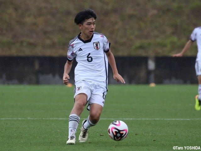 U-16日本代表の司令塔候補、MF野口蓮斗(広島ユース)はU-17W杯でも活躍した先輩ボランチを「絶対に追い越したい」