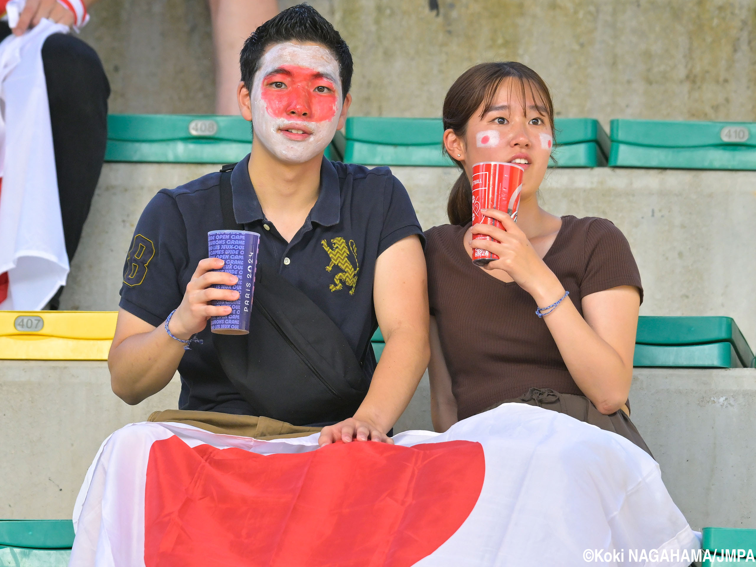 パリ五輪3連勝へU-23日本代表を後押ししたサポーター(40枚)