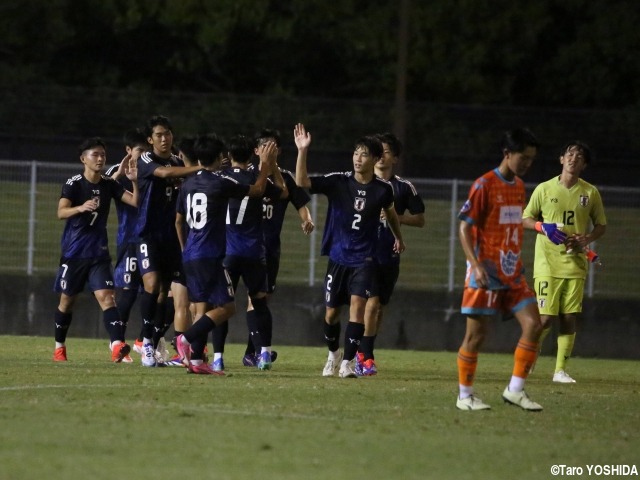 ギラギラ感、責任感を持つU-17日本代表が2連勝。交代出場組の2発で広島県高校選抜U-18を2-0で撃破