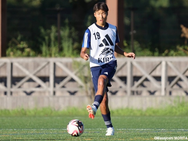 柔らかいボールタッチ、スルーパス…。U-17日本代表初選出のFW立川遼翔(京都U-18)が見せた才能の片りん