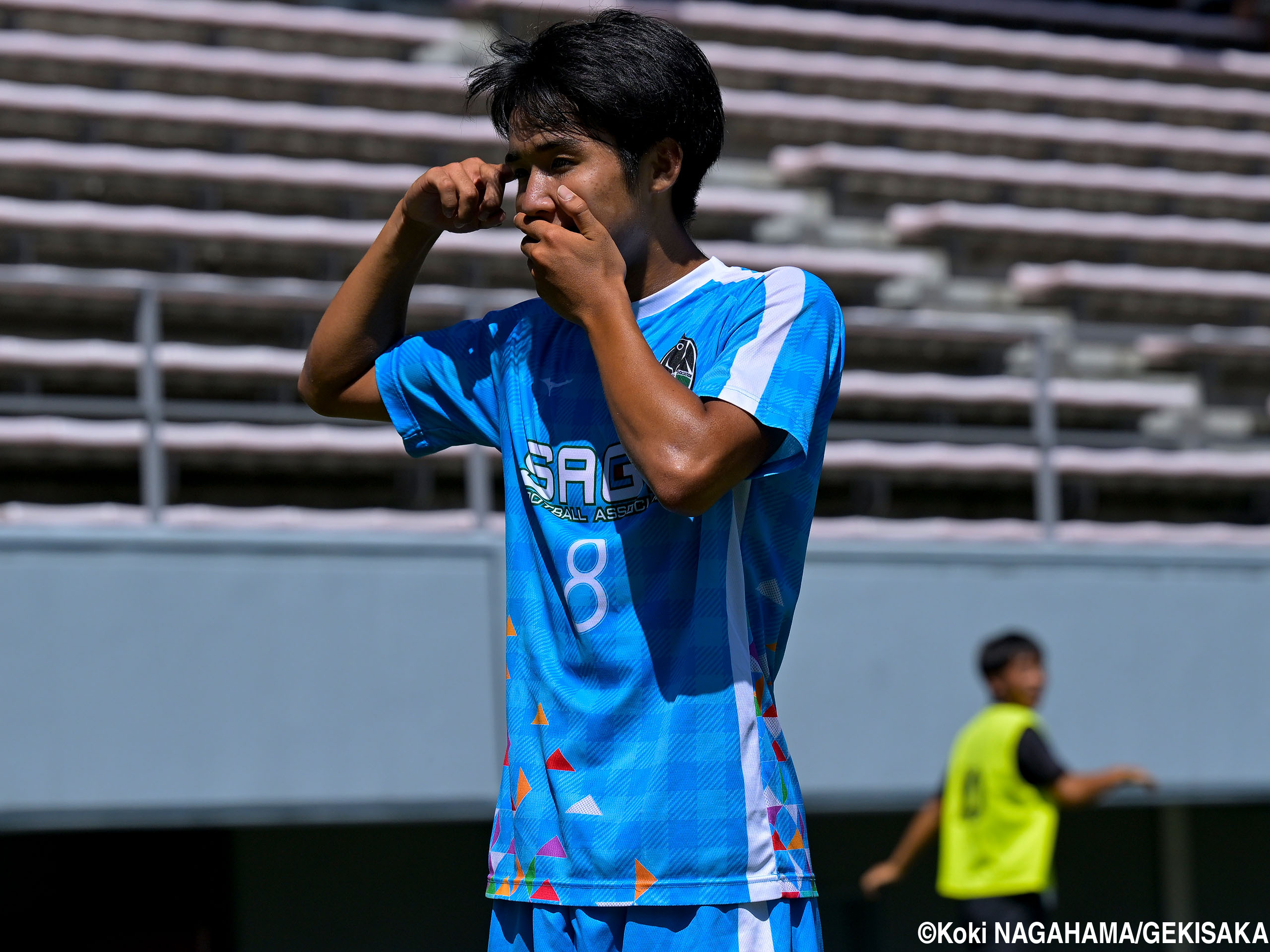 [国スポ少年男子]圧巻ミドル弾の佐賀県MF加藤孝一朗「結構狙っていました」(14枚)