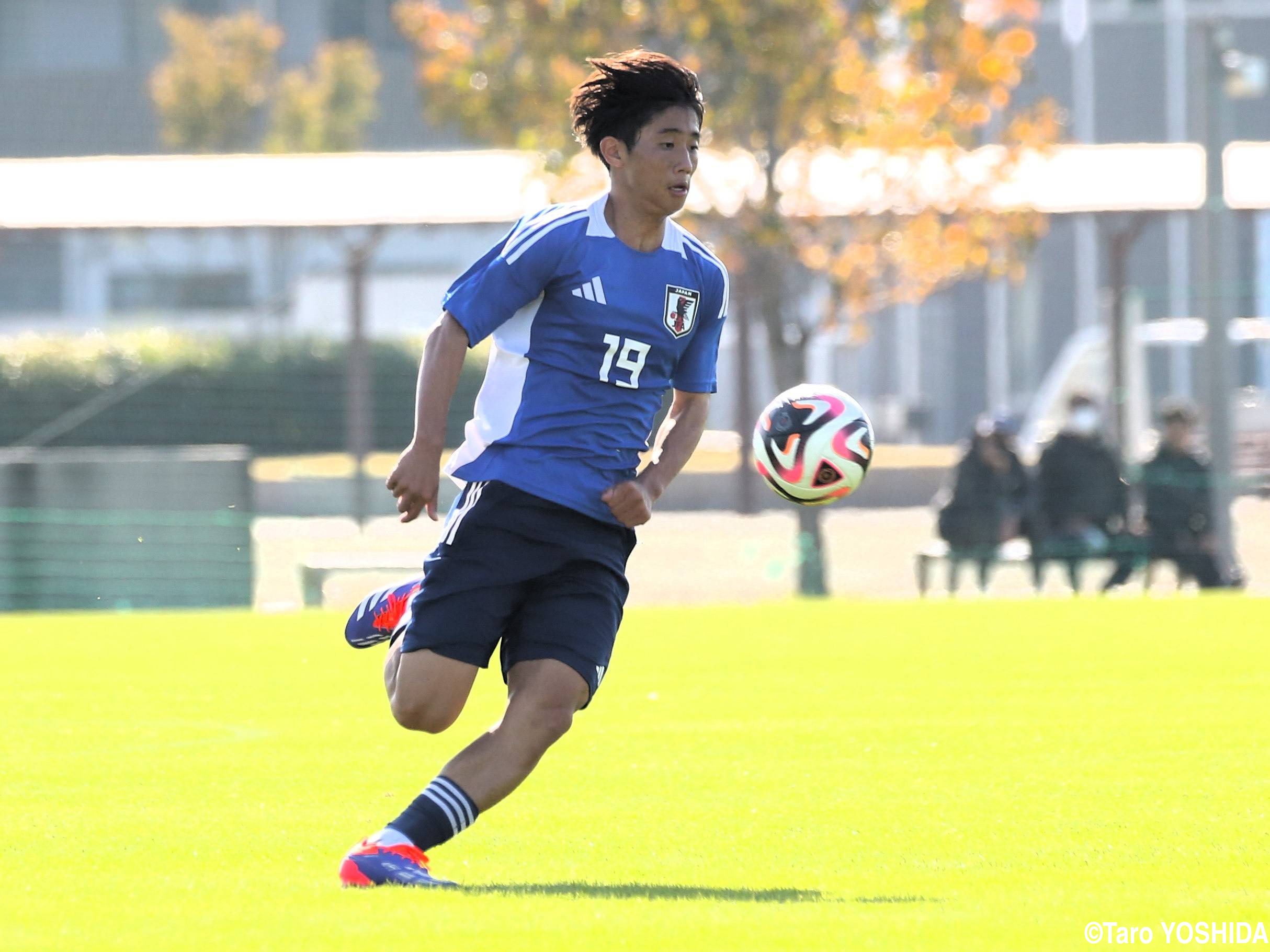 [練習試合]U-16日本代表候補はFW安西(岡山U-18)、MF岩崎(横浜FCユース)のゴールで2度追いつき、C大阪U-18とドロー(11枚)