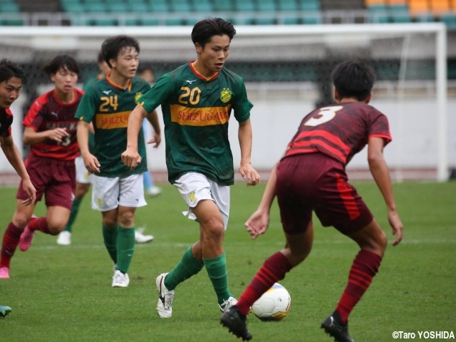 静岡学園の「今年の要」。MF堀川隼は得意の守備とゴールでも貢献し、選手権を飛躍の大会に