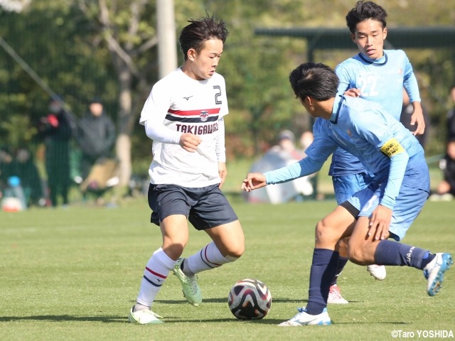 選手権予選優勝を経て大きくなってきた滝川二の情熱の「炎」。攻守の要DF川上瑠已は鹿島DFのように「ゴールの部分でも活躍できるように」