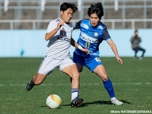 東洋大が“新潟内定注目対決”制し初の決勝へ!!桐蔭横浜大に攻勢続け後半33分にMF増田鈴太郎が決勝弾