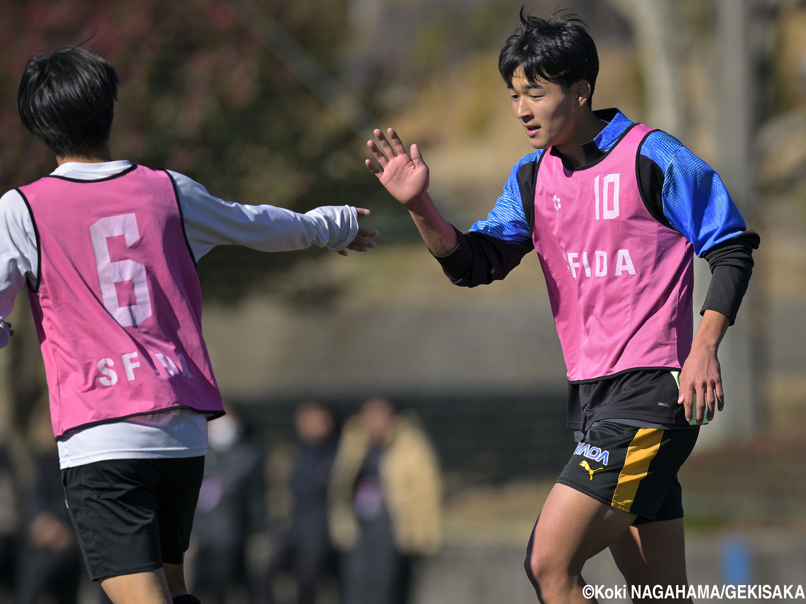 選考合宿第1戦でゴールゲット!! 日本高校選抜候補FW佐藤耕太、大石脩斗、山野春太、オノノジュ慶吏(20枚)