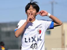 U-15関東1部]鹿島Jrユースの40番FW礒部怜夢、4ゴール1アシストの大活躍