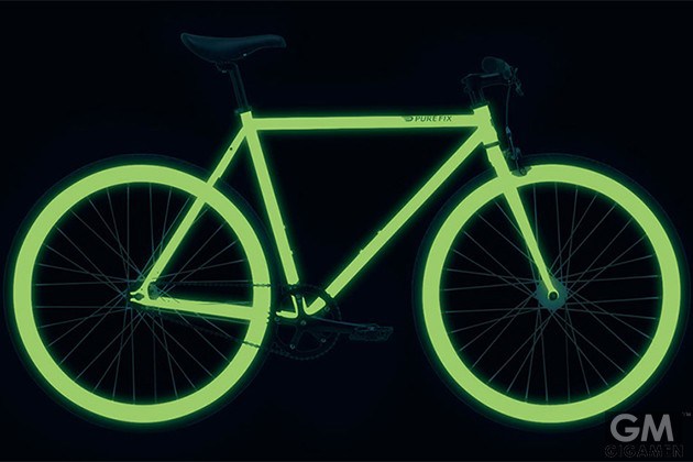自転車 光る