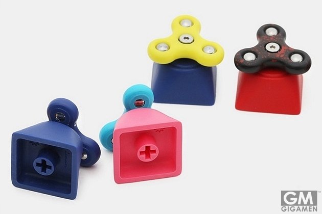 ハンドスピナーが載ったキーキャップで気を紛らわせよう