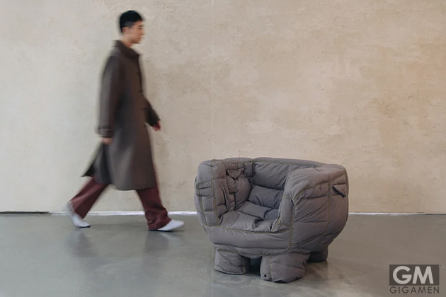 売れ残りのダウンジャケットがフカフカの椅子に生まれ変わる　韓国