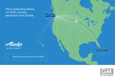 米アラスカ航空、シアトル＝マイアミ直行便を開設へ　22年6月